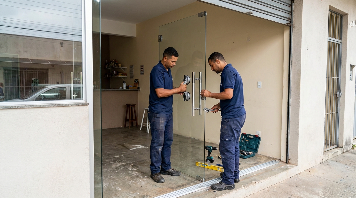 Portas em Vidro no Adão do Carmo Leonel, Ribeirão Preto‑SP